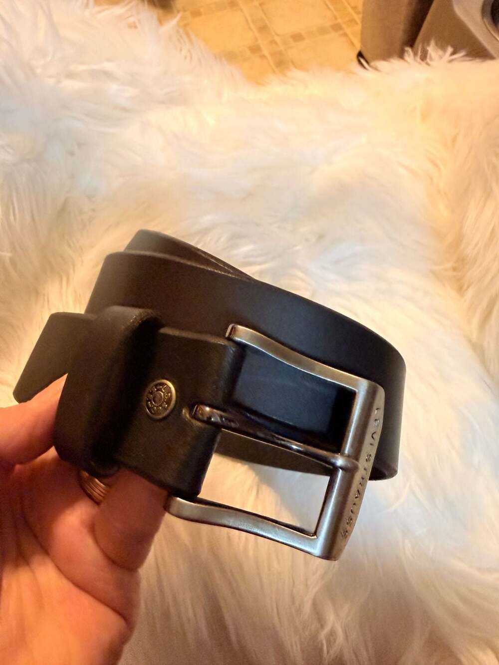 Levi Strauss & Co. Men's Black Genuine Leather Belt Size 34